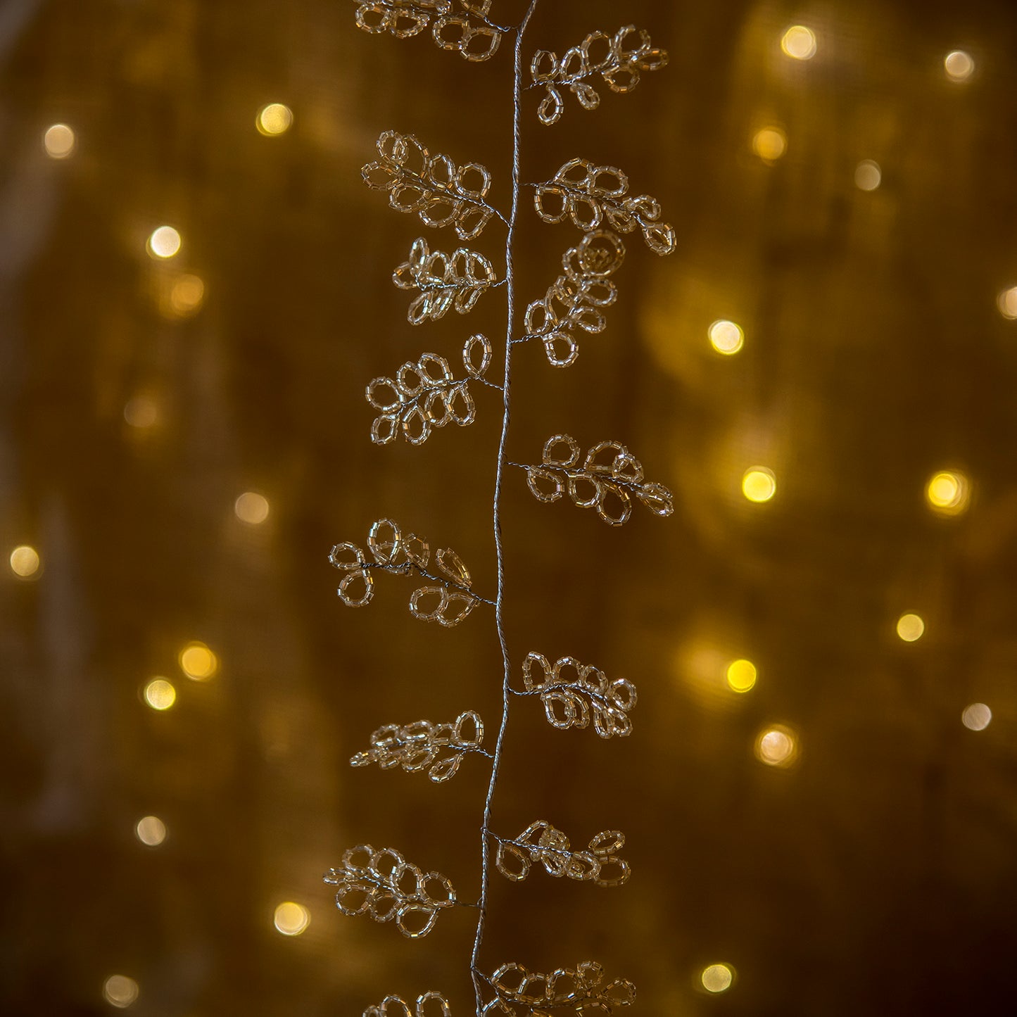 Gold Beaded Wire Garland