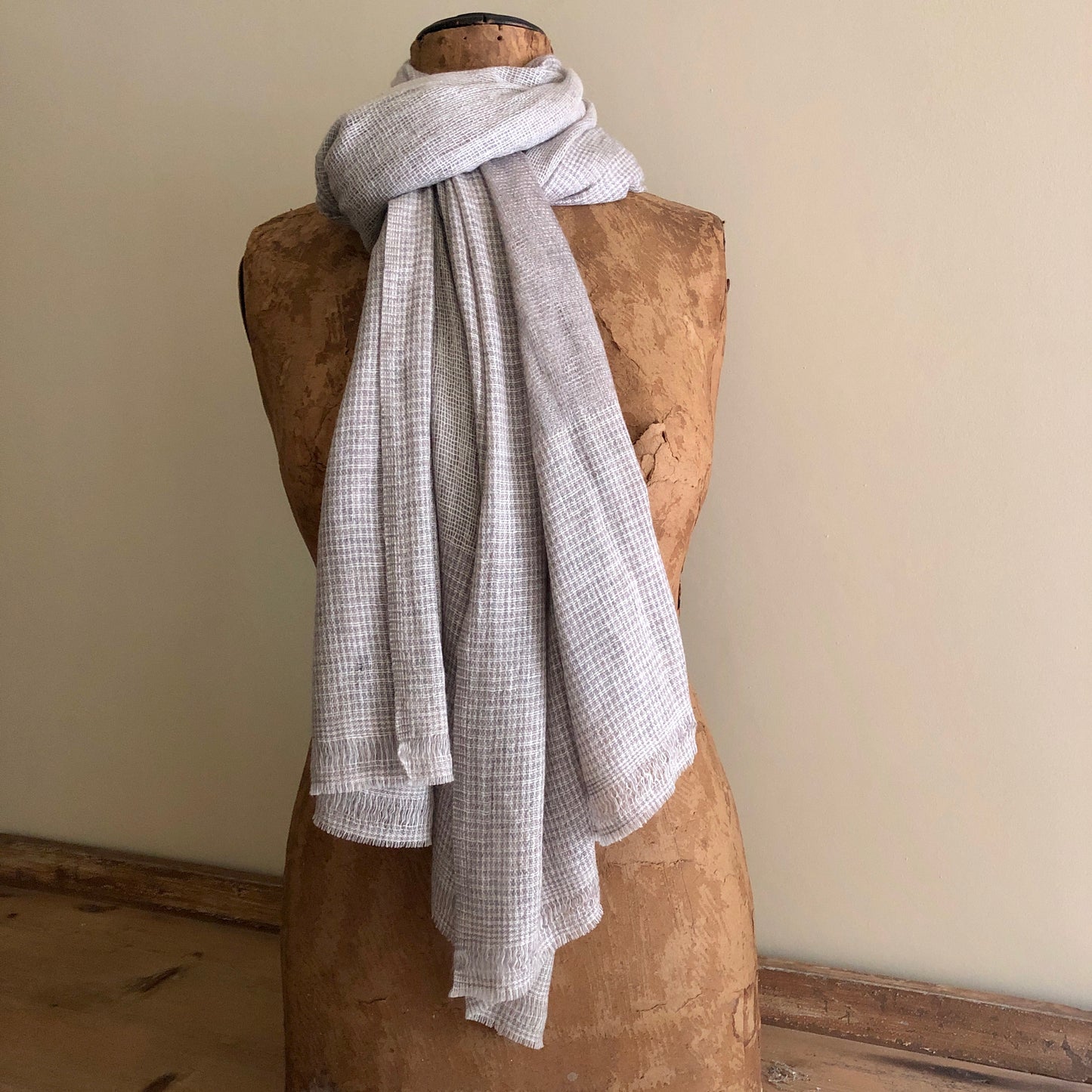 Light Brown Dogtooth Large Scarf