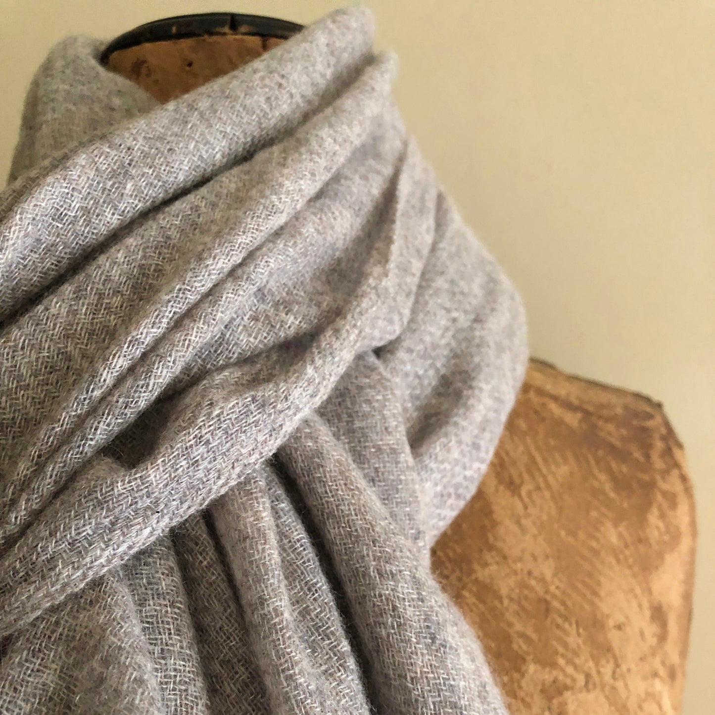 Large Taupe Cashmere Scarf