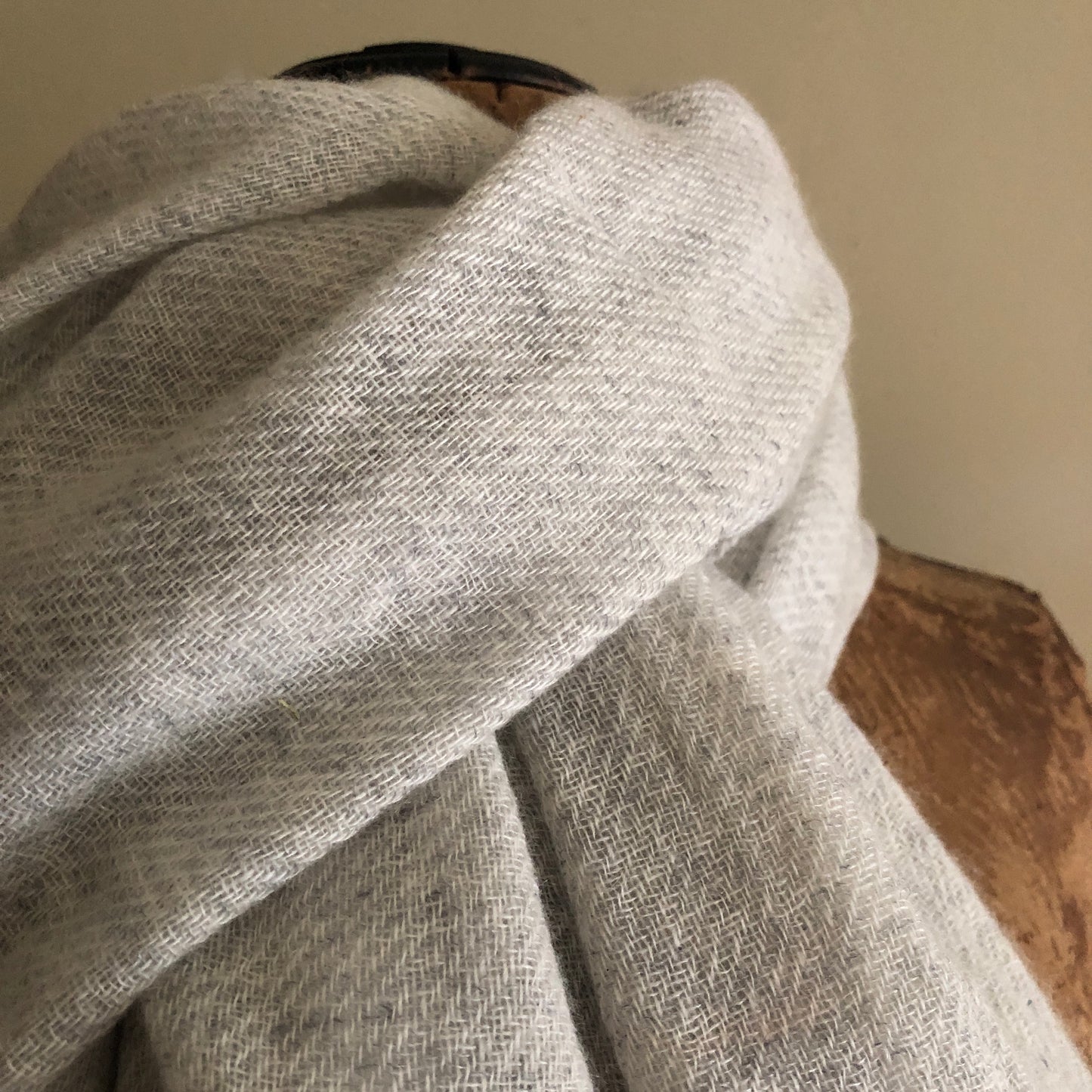 Large Soft Grey Cashmere Scarf