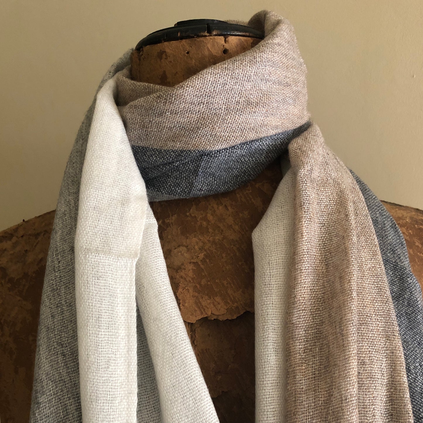 Block Stripe Large Scarf