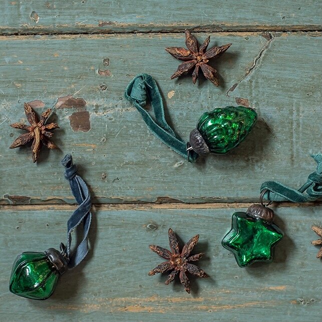 Mini Dark Green Hexadrop Bauble