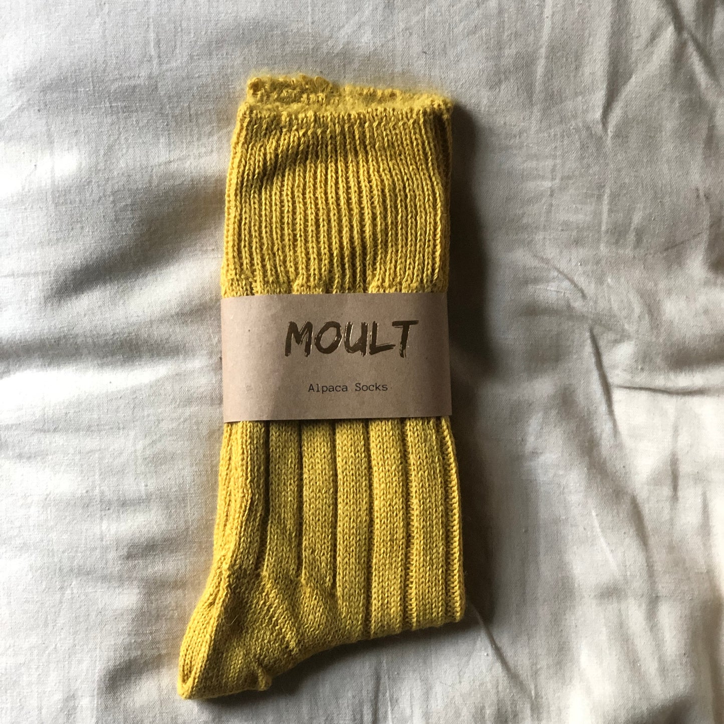 Alpaca Bed Socks - Mustard