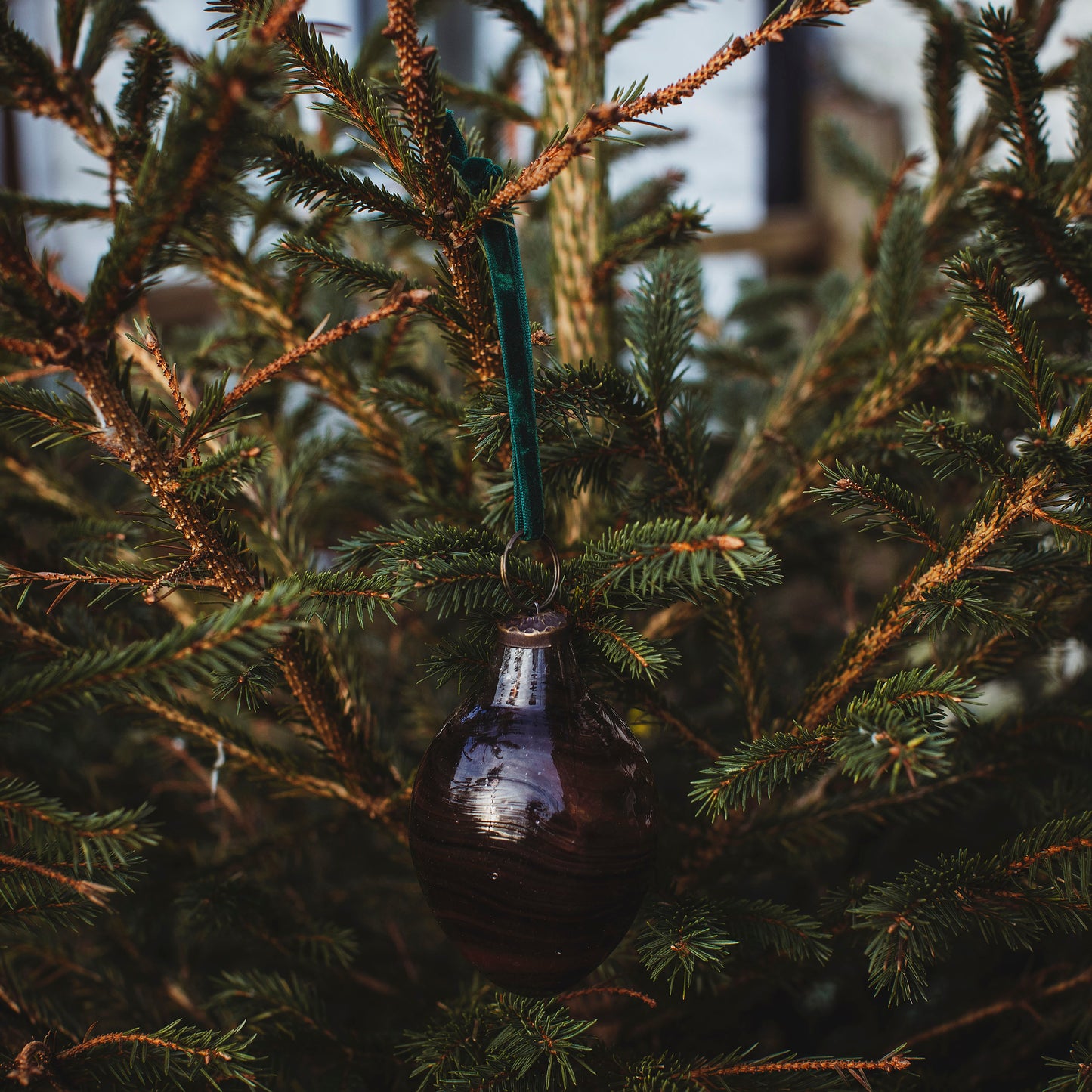 Brown Recycled Glass Bauble