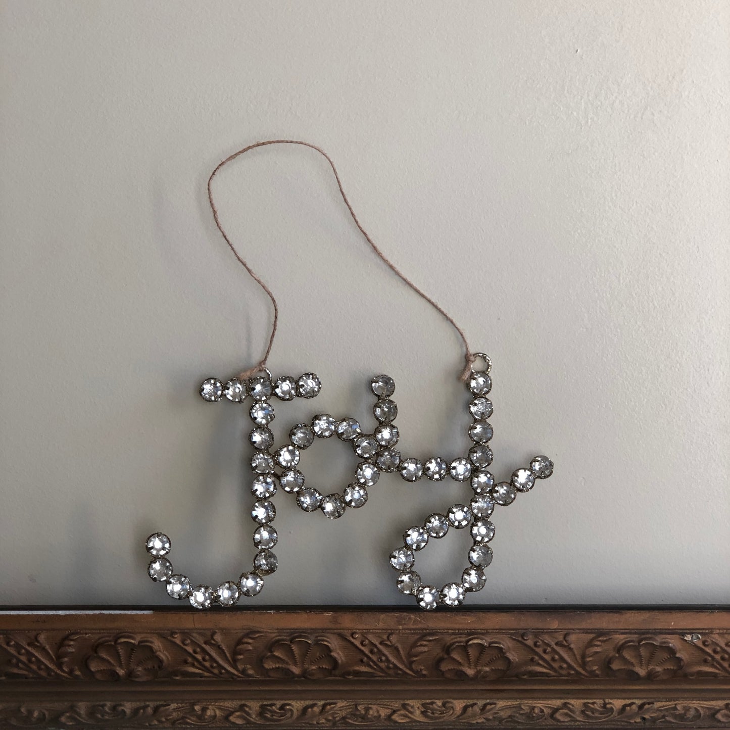 Sparkle Rhinestone 'Joy' Hanging Decoration