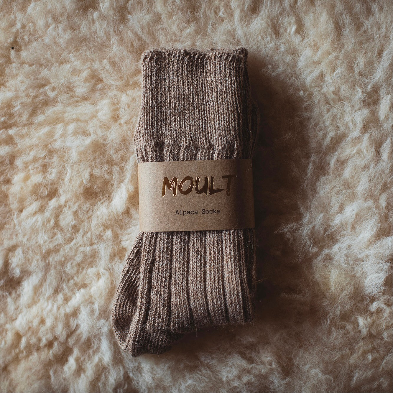 Alpaca Bed Socks - Fawn