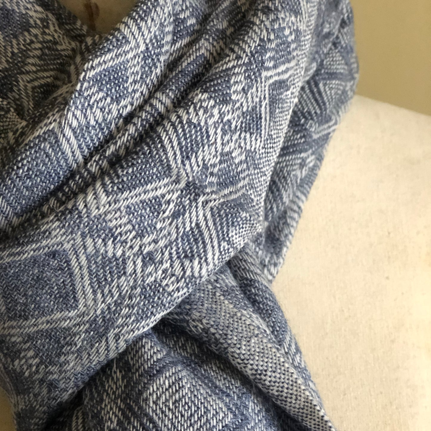 Blue Circles Large Scarf