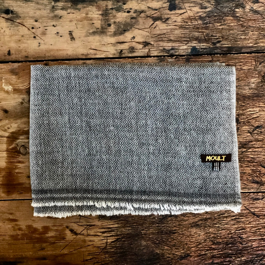 Grey Diamonds Large Scarf