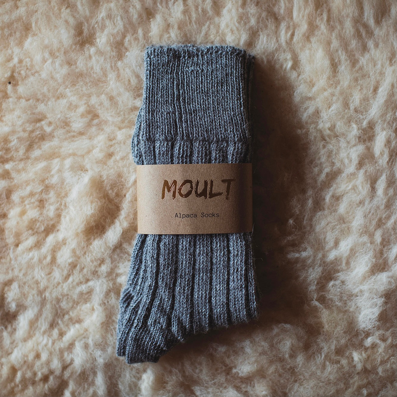 Alpaca Bed Socks - Grey