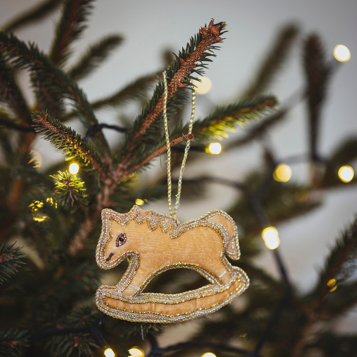 Gold Embroidered Rocking Horse