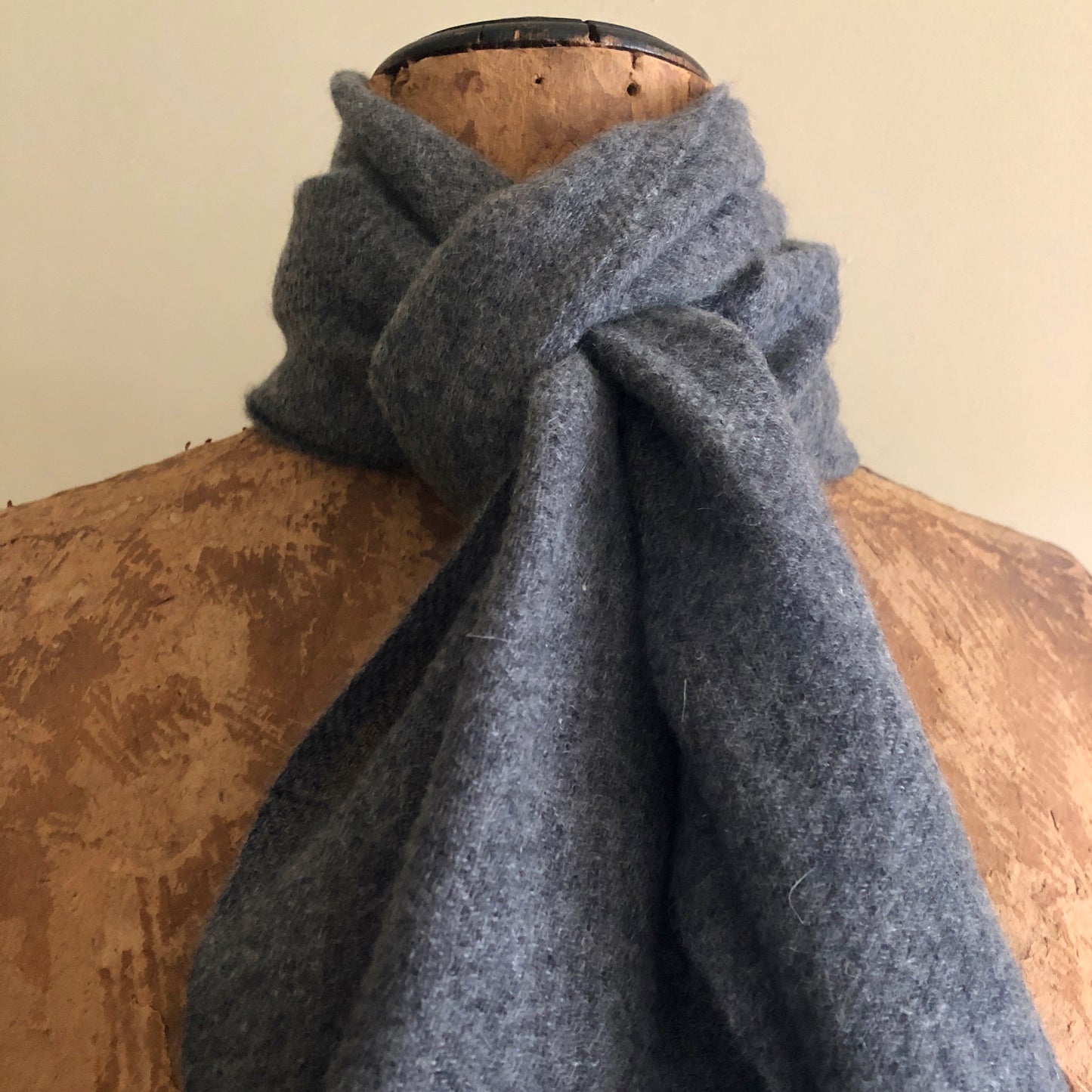 Small Dark Grey Cashmere Scarf