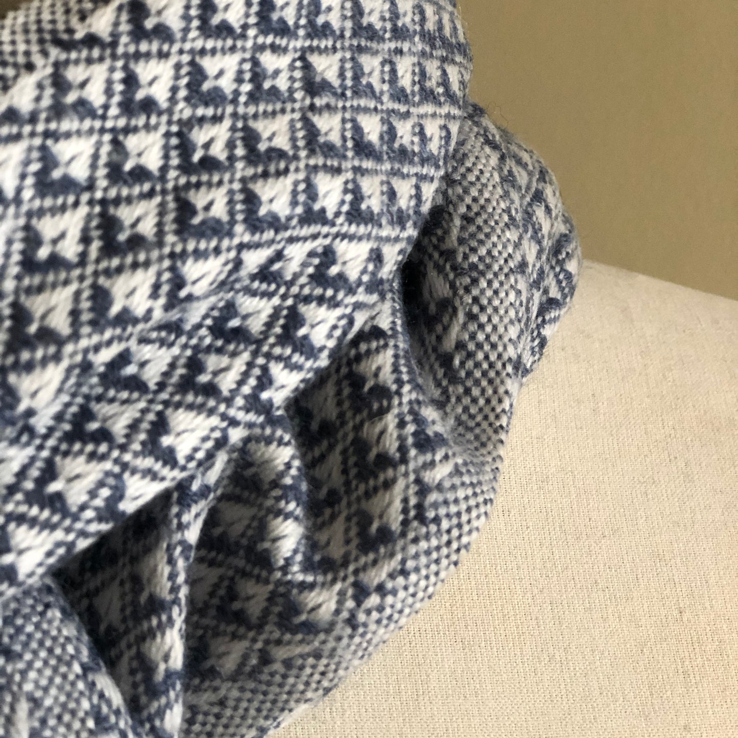 Blue Hash Small Scarf