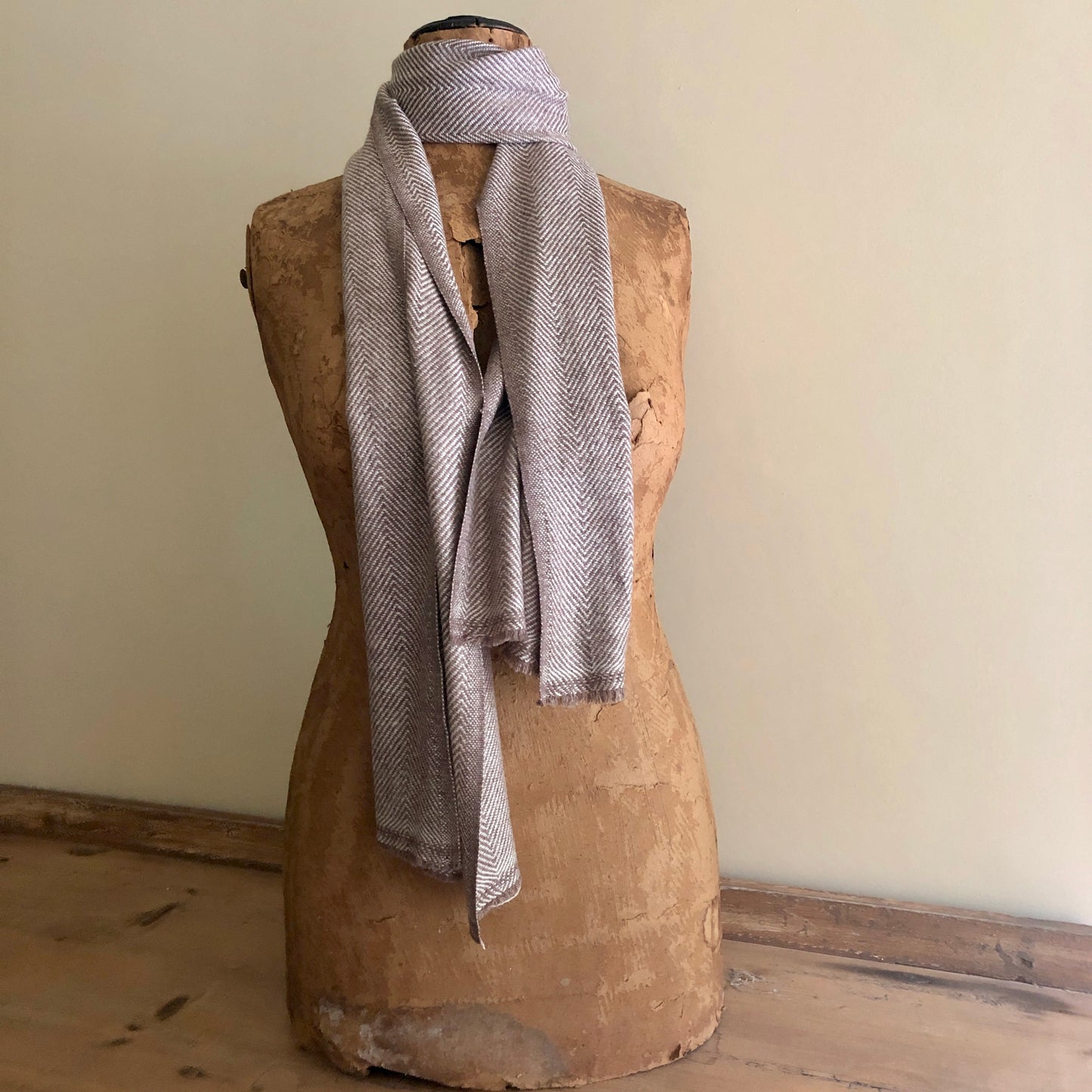 Brown Giant Zig Zag Small Scarf