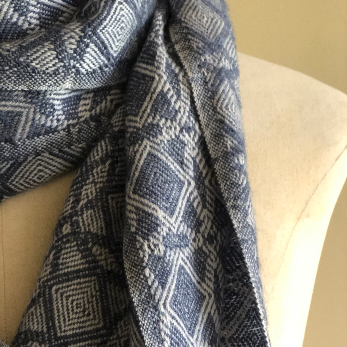 Blue Circles Small Scarf