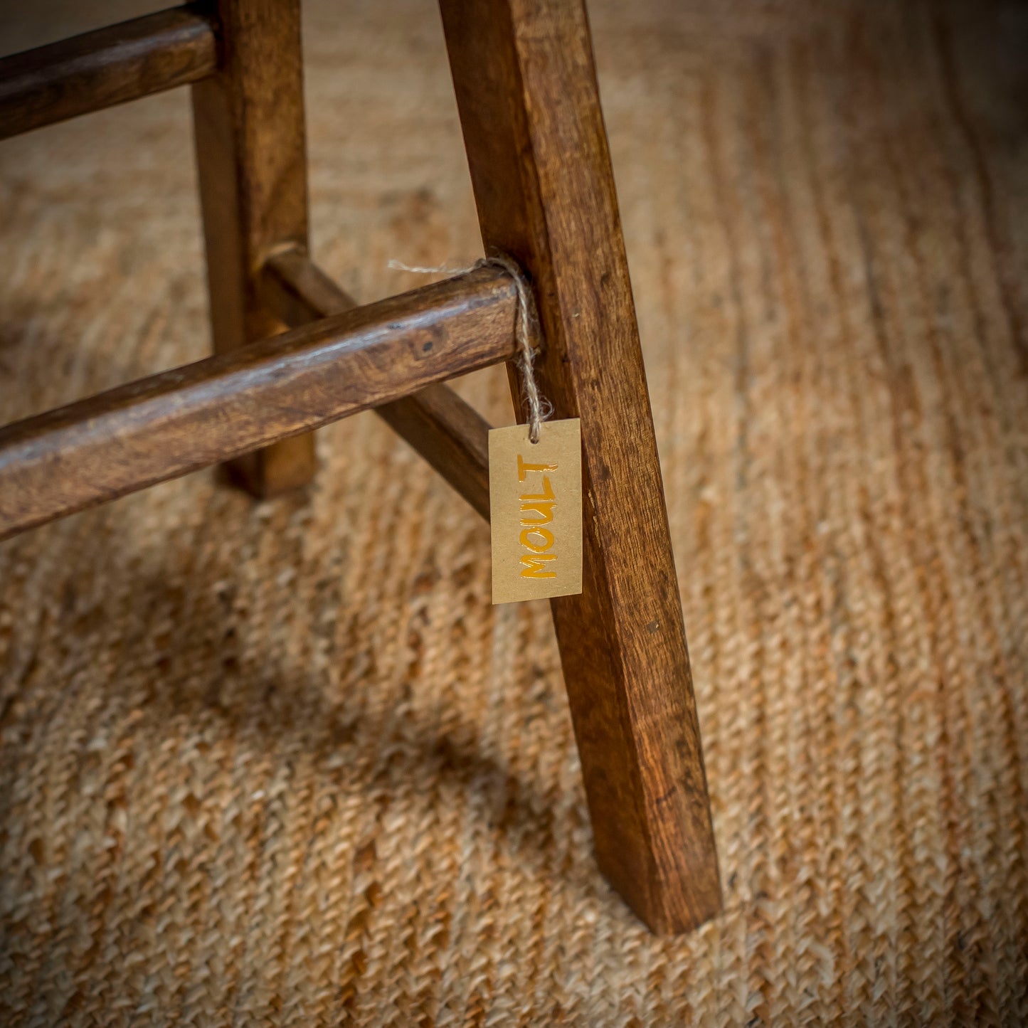 Tall Mango Wood Bar Stool