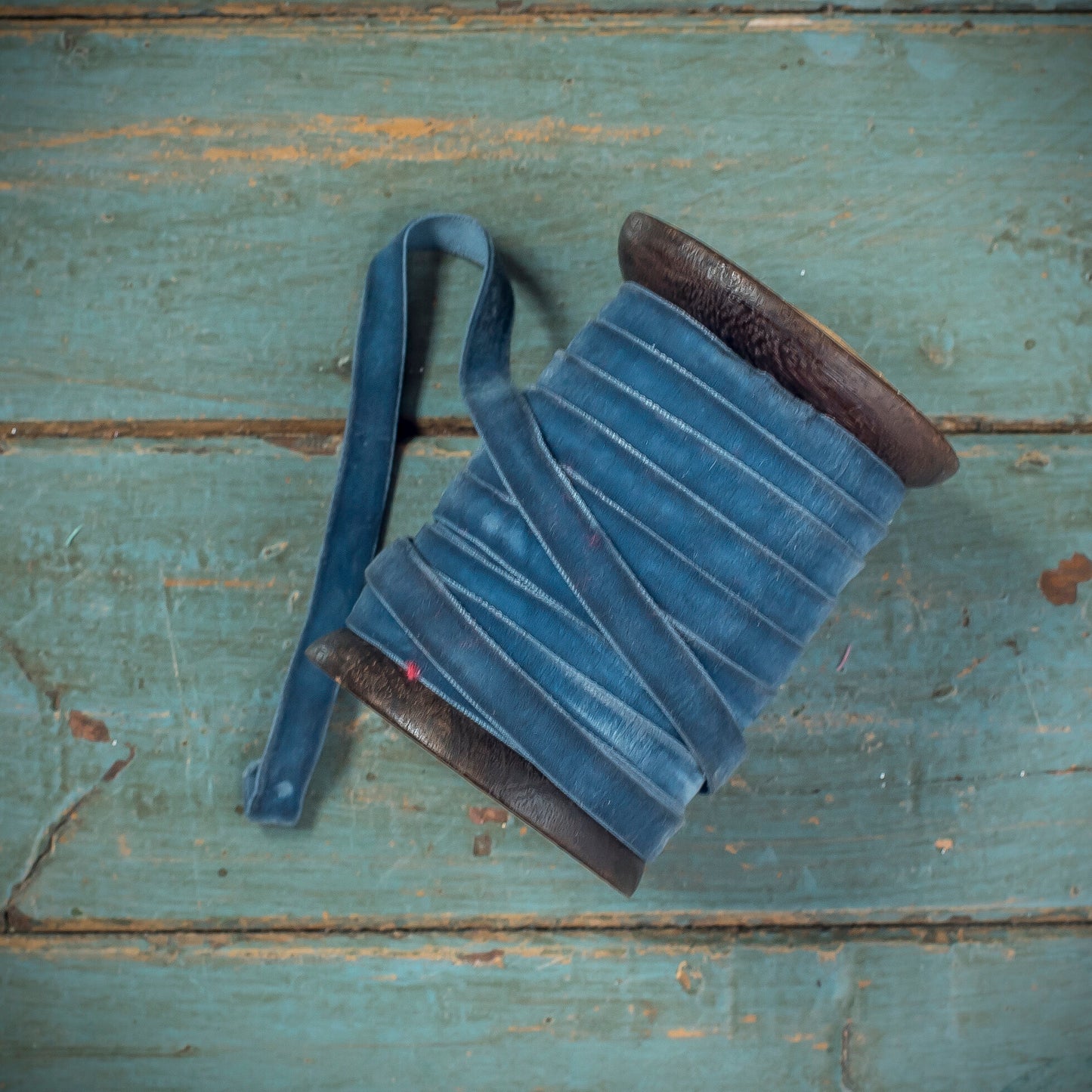 Denim Blue Velvet Ribbon