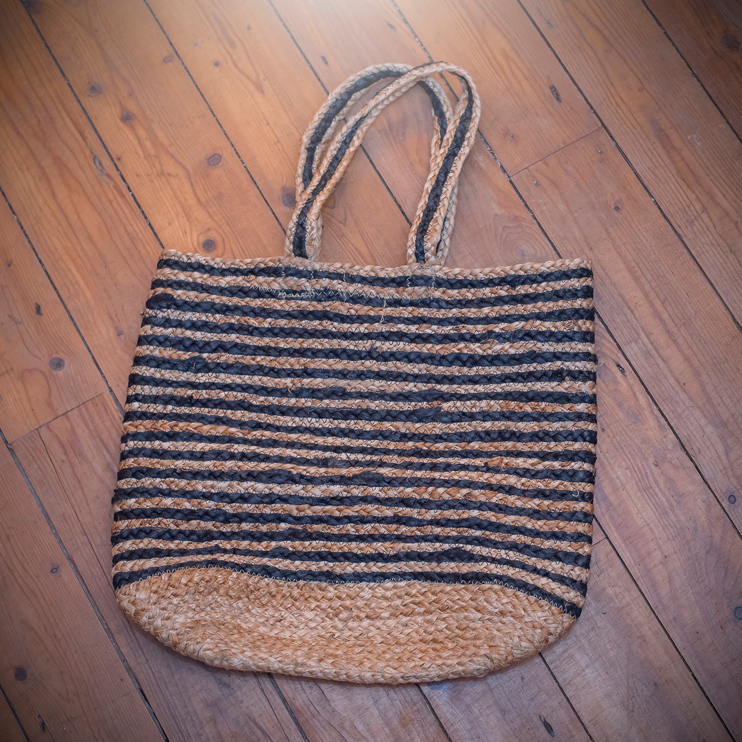 Striped Jute Bag
