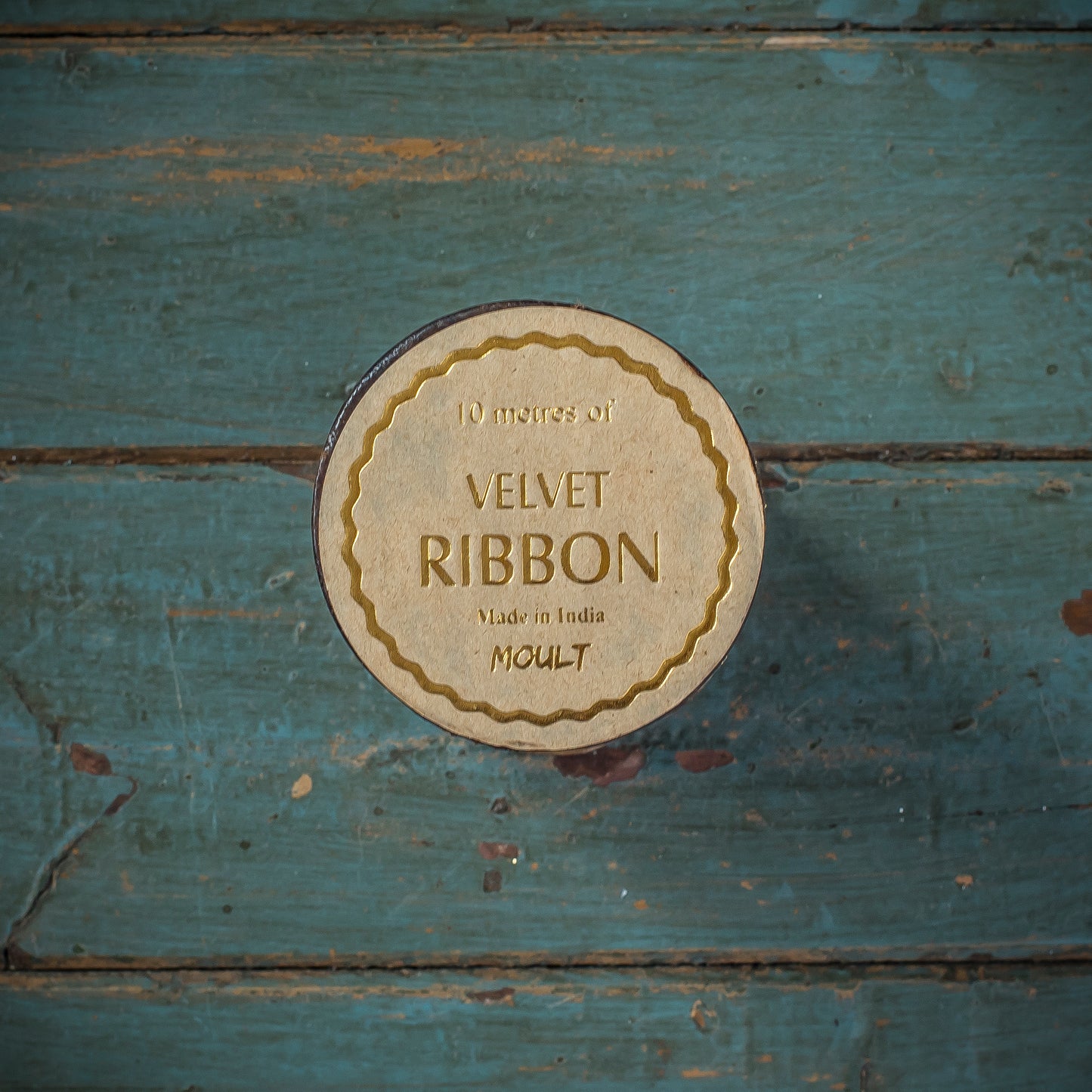 Golden Brown Glitter Velvet Ribbon