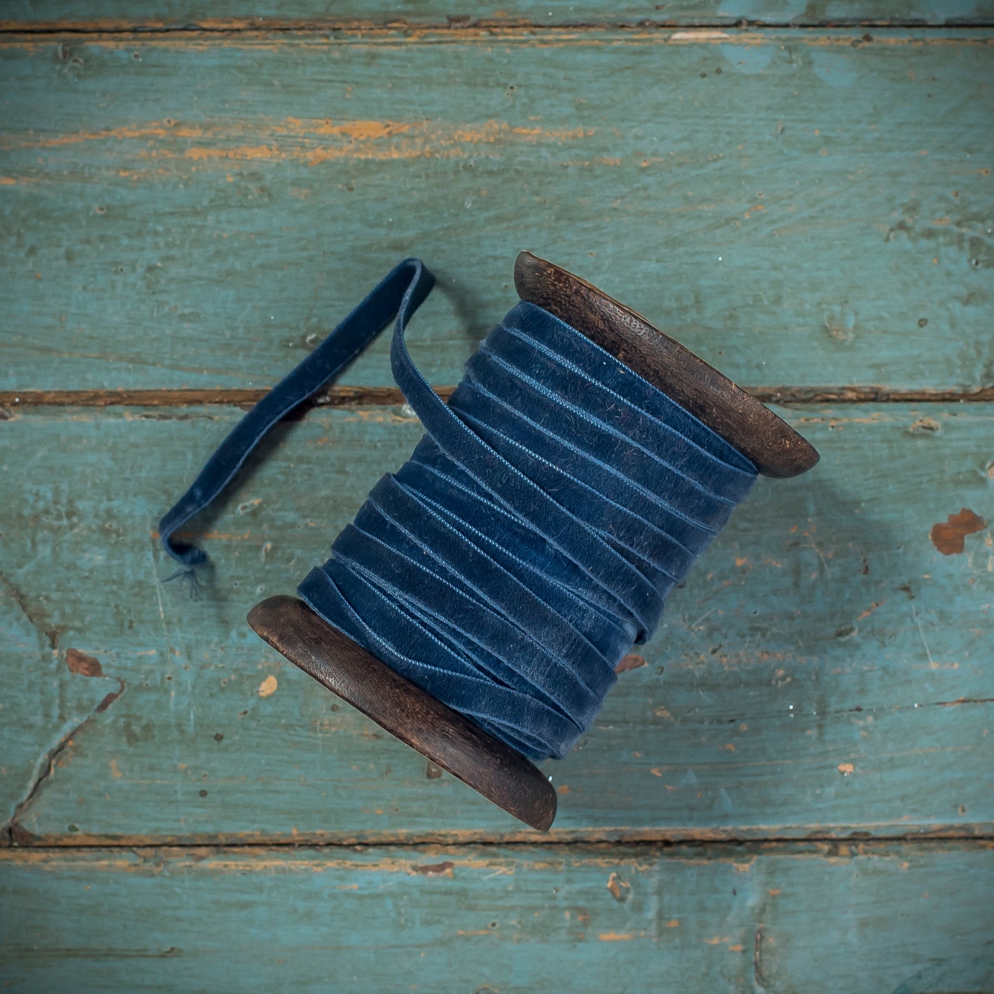 Navy Blue Velvet Ribbon