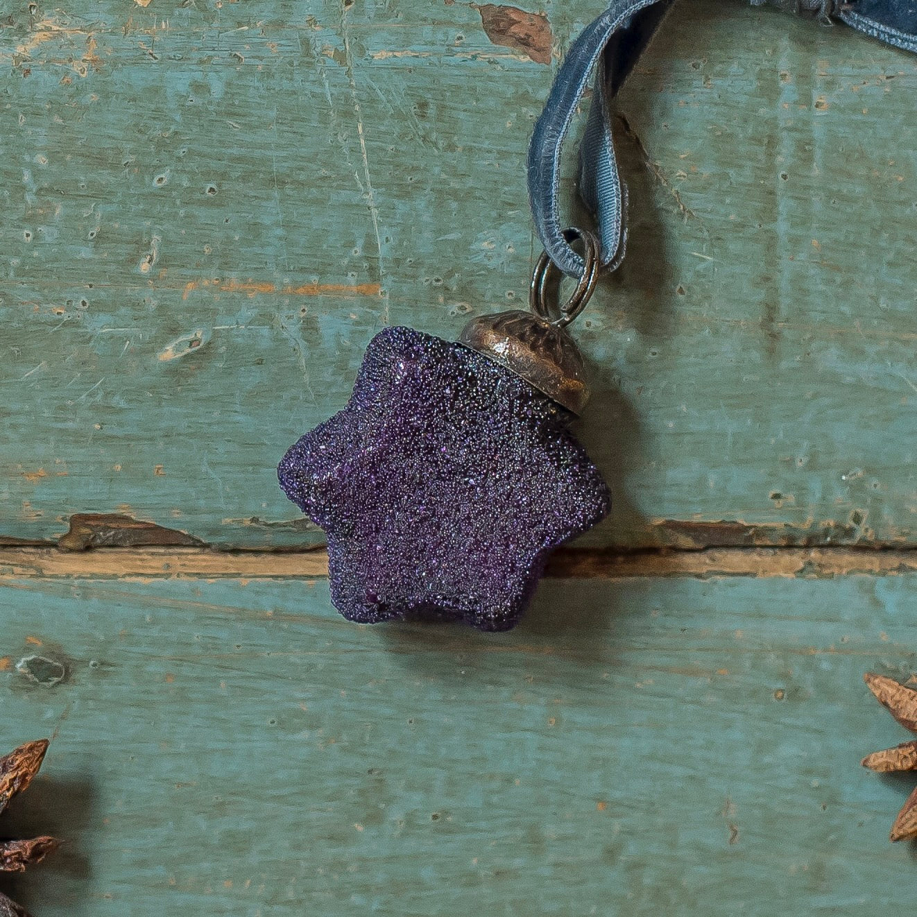 Mini Dark Purple Pastille Star Bauble