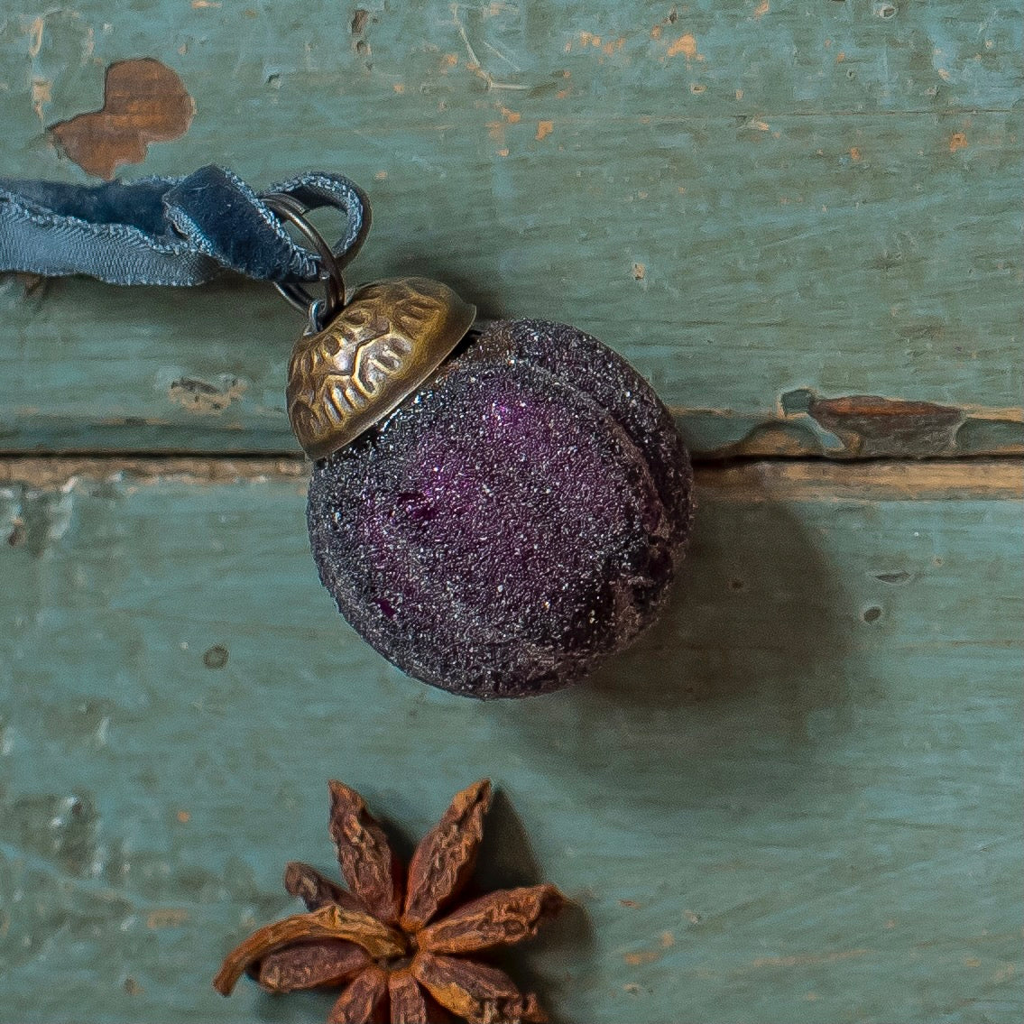 Mini Dark Purple Pumpkin Pastille Bauble