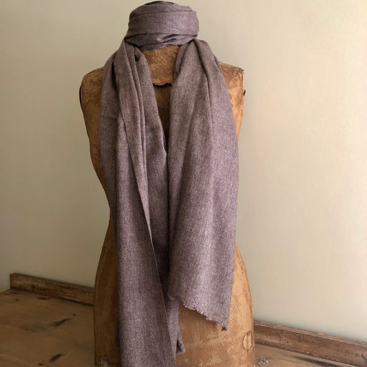Plain Brown Large Scarf