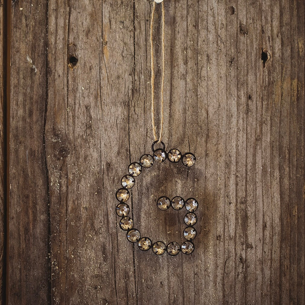 Rhinestone Hanging Letter Decorations