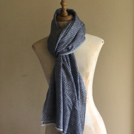 Blue Hash Large Scarf