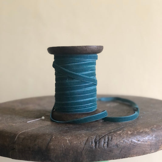Teal Velvet Ribbon