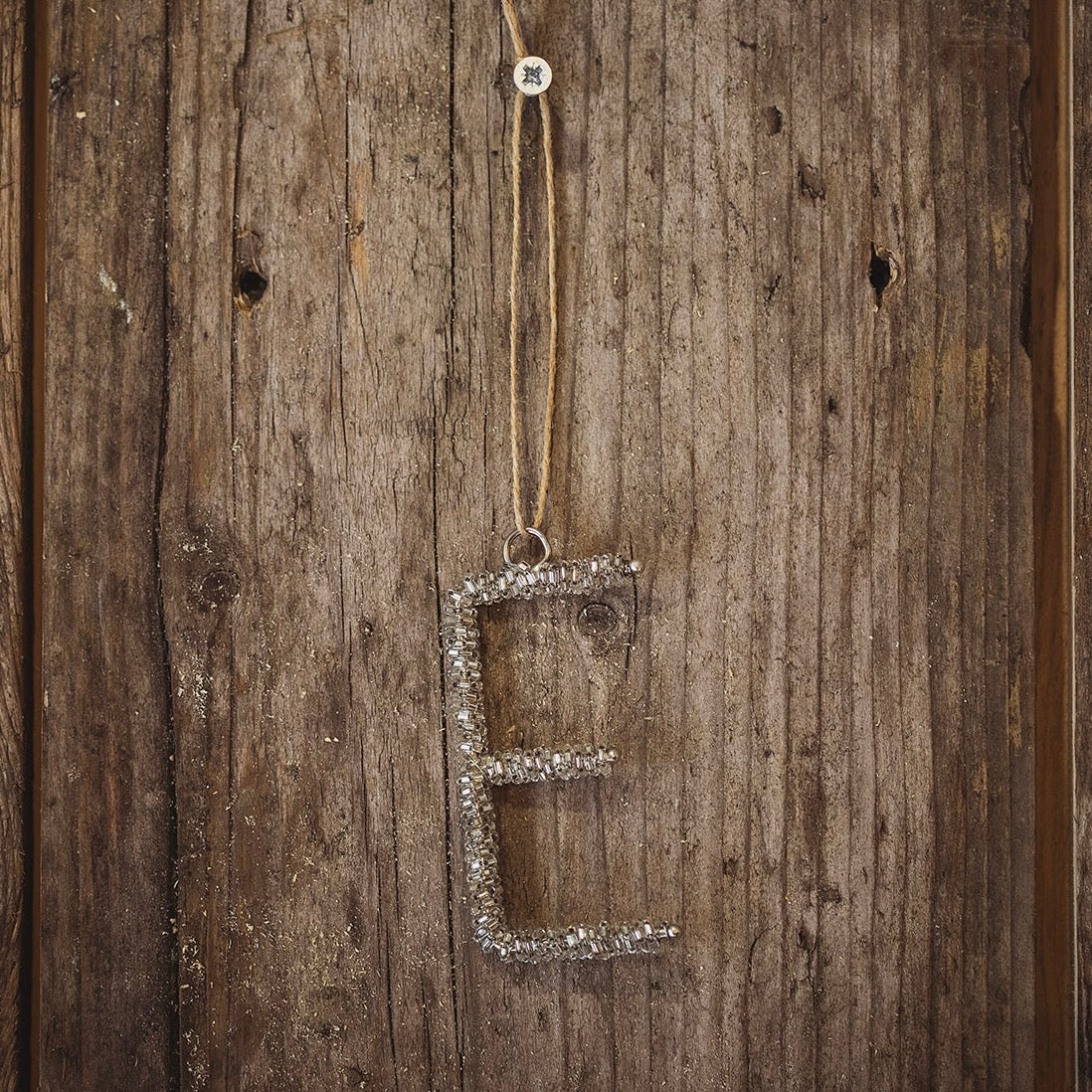 Silver Glass Beaded Letters