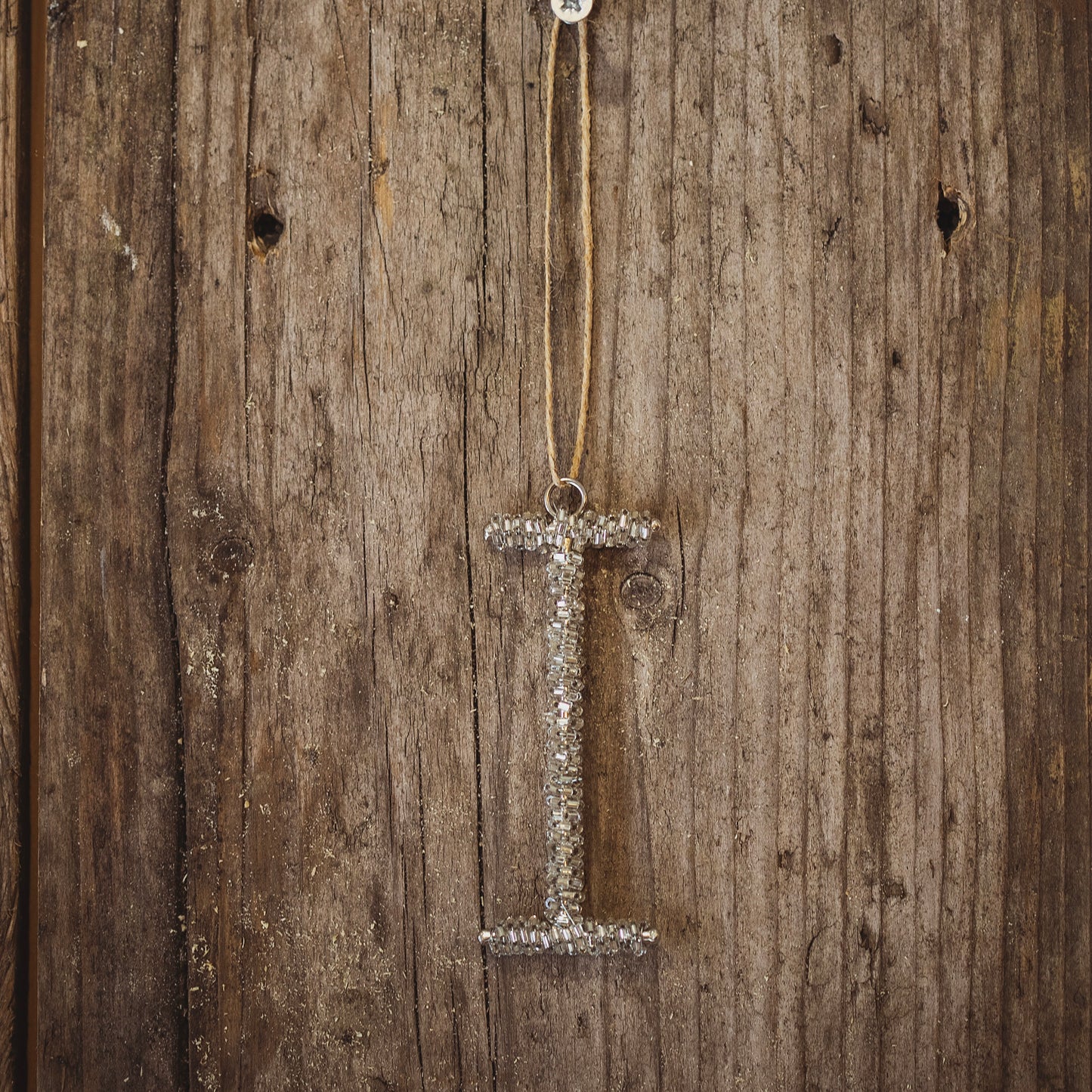 Silver Glass Beaded Letters