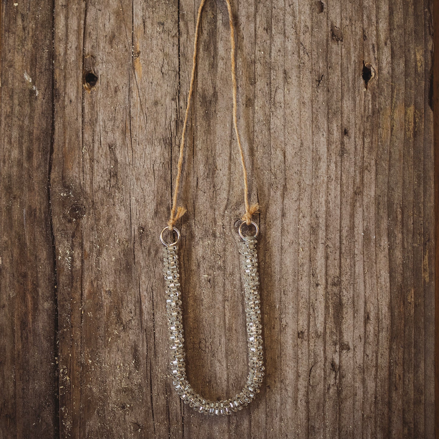 Silver Glass Beaded Letters
