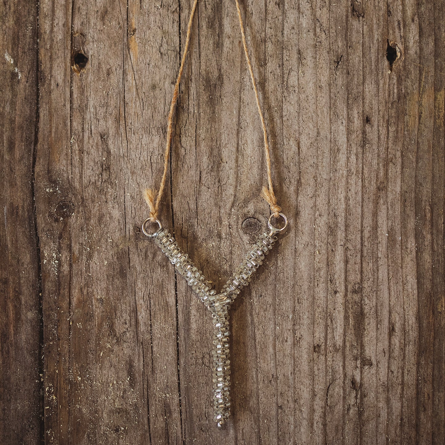 Silver Glass Beaded Letters