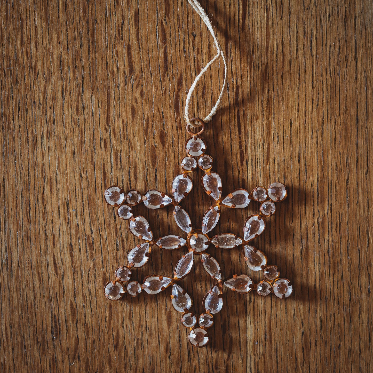 Rusty Rhinestone Star Decoration