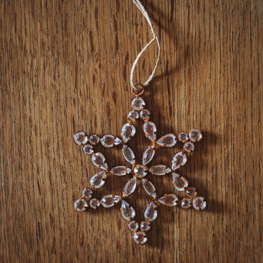Rusty Rhinestone Star Decoration
