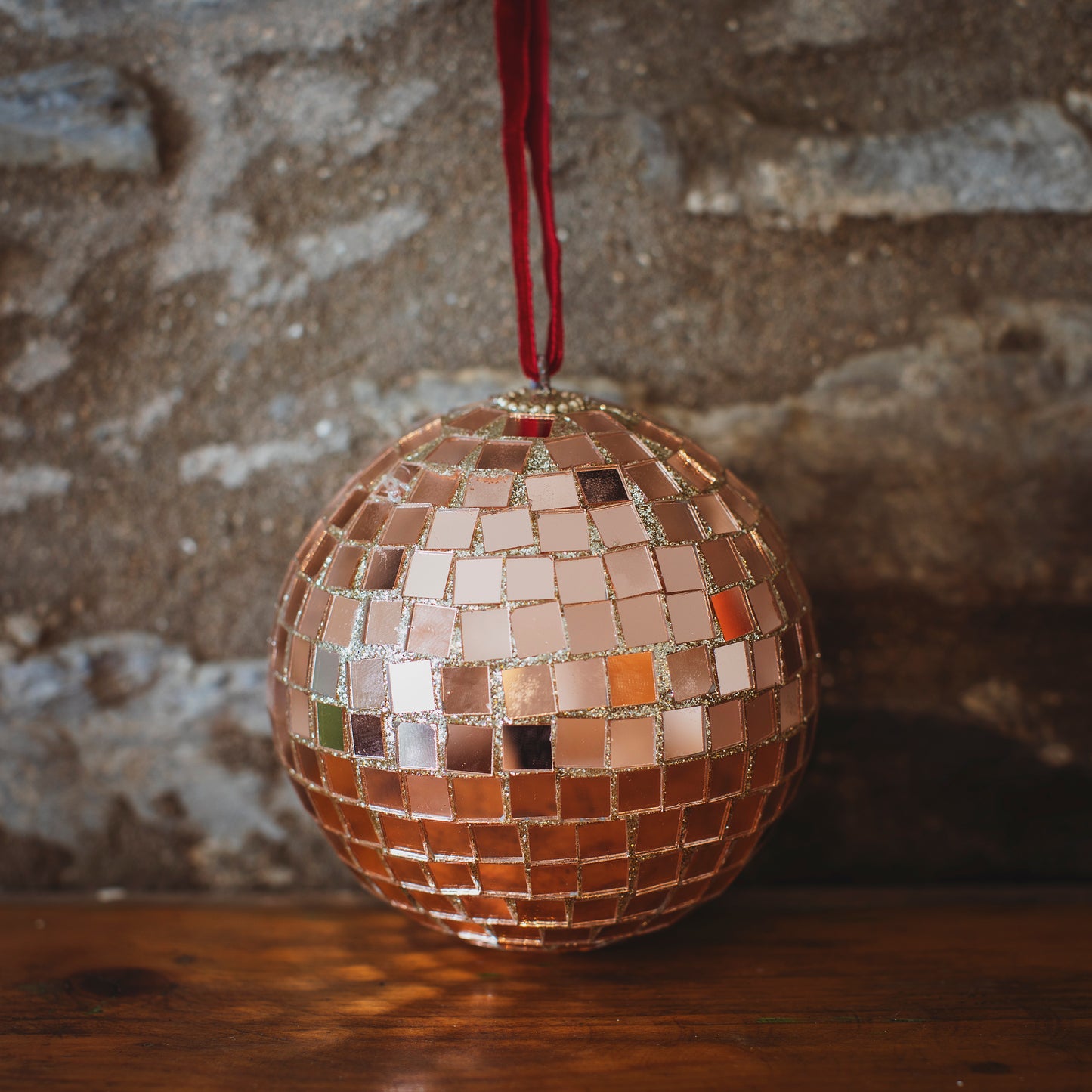 Pink Champagne Disco Ball Hanging Decorations