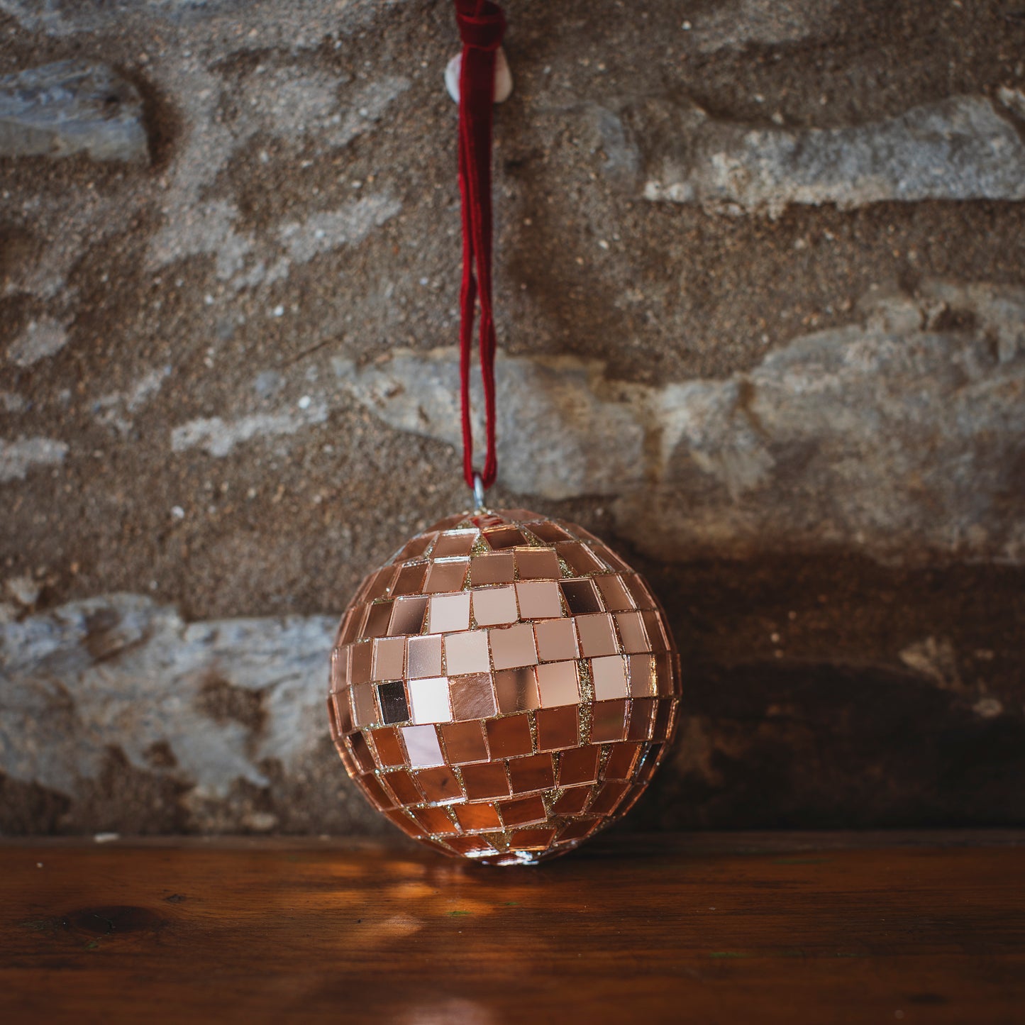 Pink Champagne Disco Ball Hanging Decorations