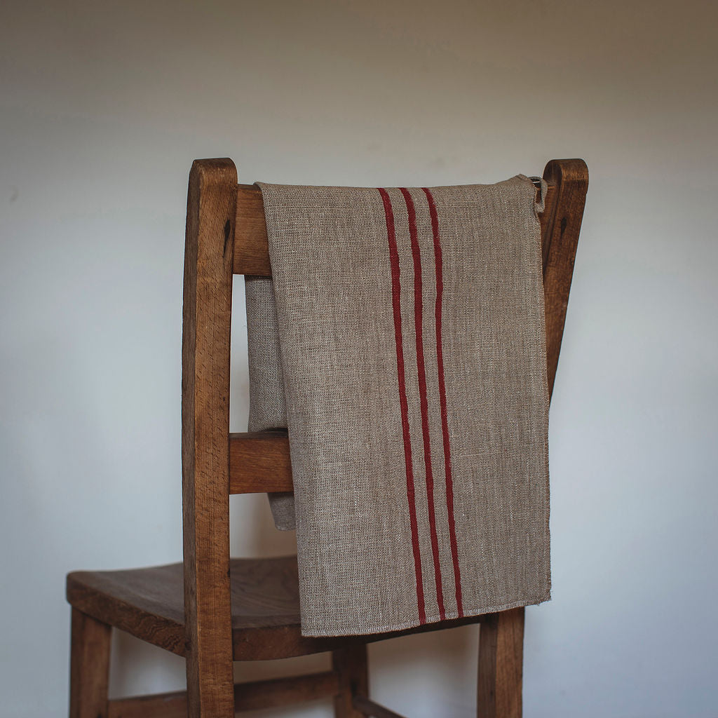 Set Of Two Large Linen Tea Towels