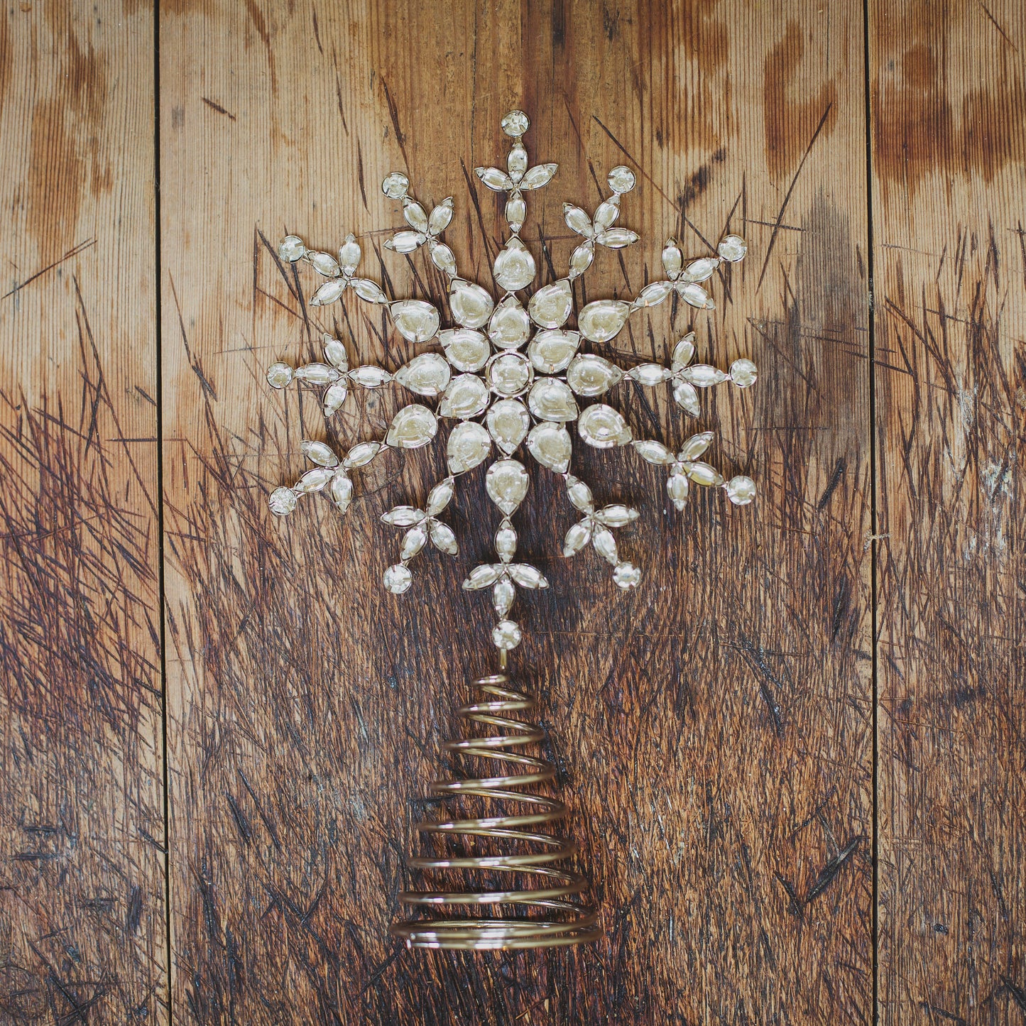 Silver Rhinestone Tree Topper