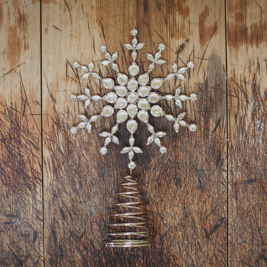 Silver Rhinestone Tree Topper