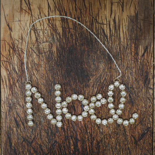 Rhinestone 'Noel' Hanging Decoration