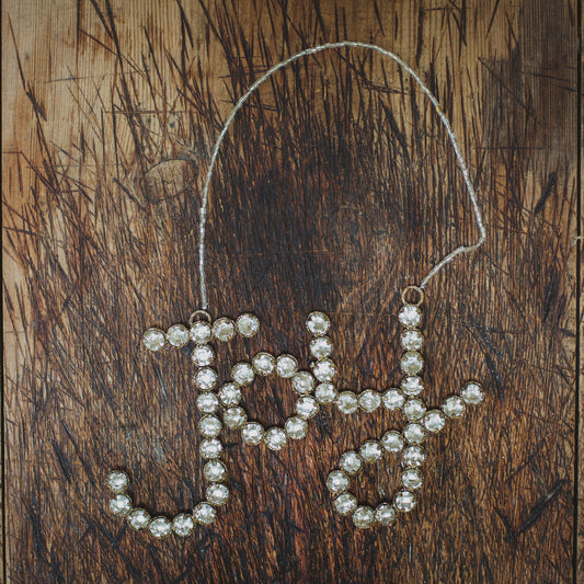 Rhinestone 'Joy' Hanging Decoration