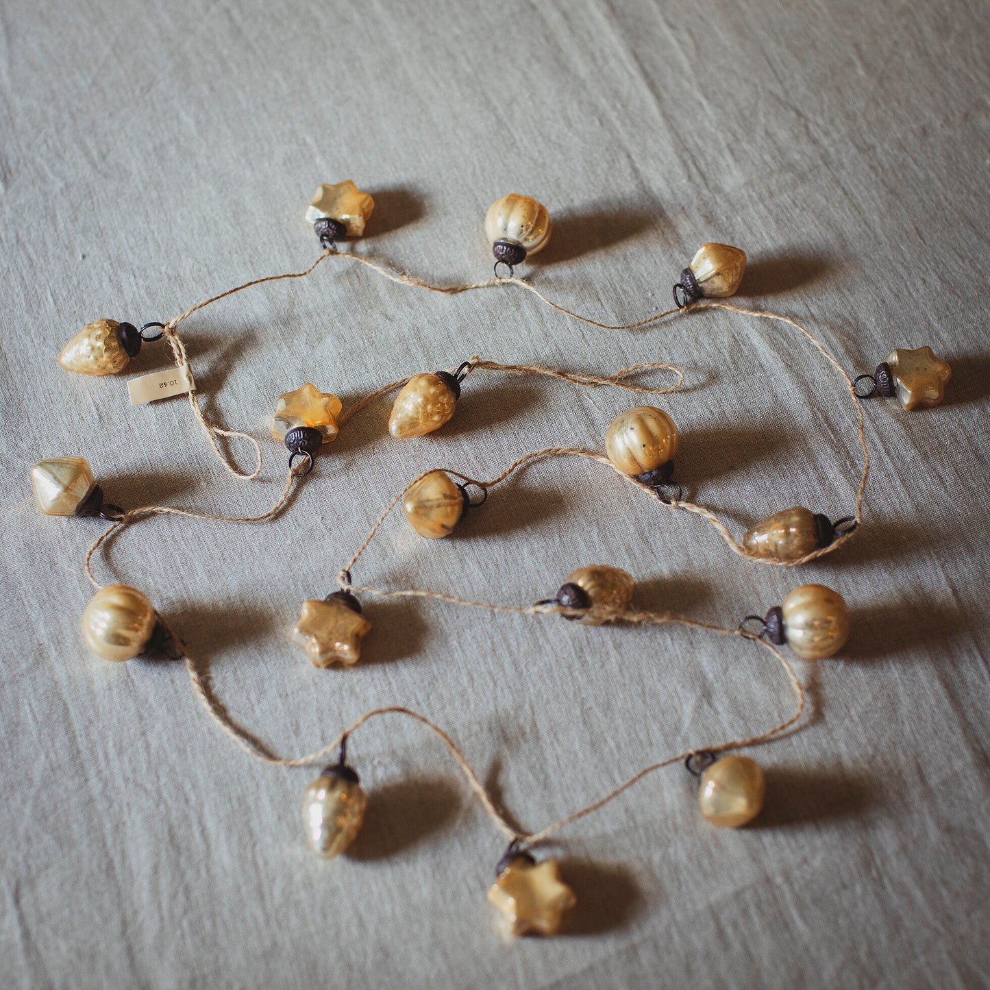 Mini Opalescent Gold Baubles Garland