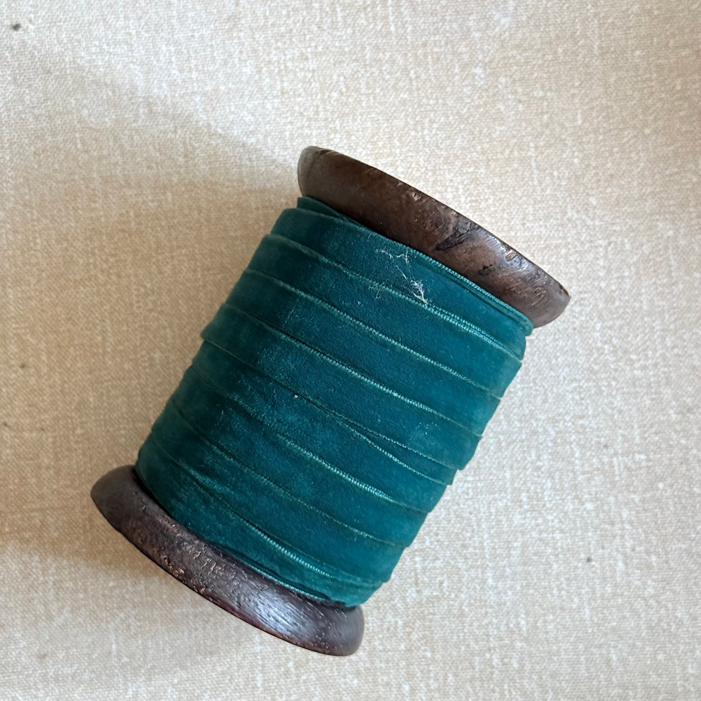 Peacock Green Velvet Ribbon