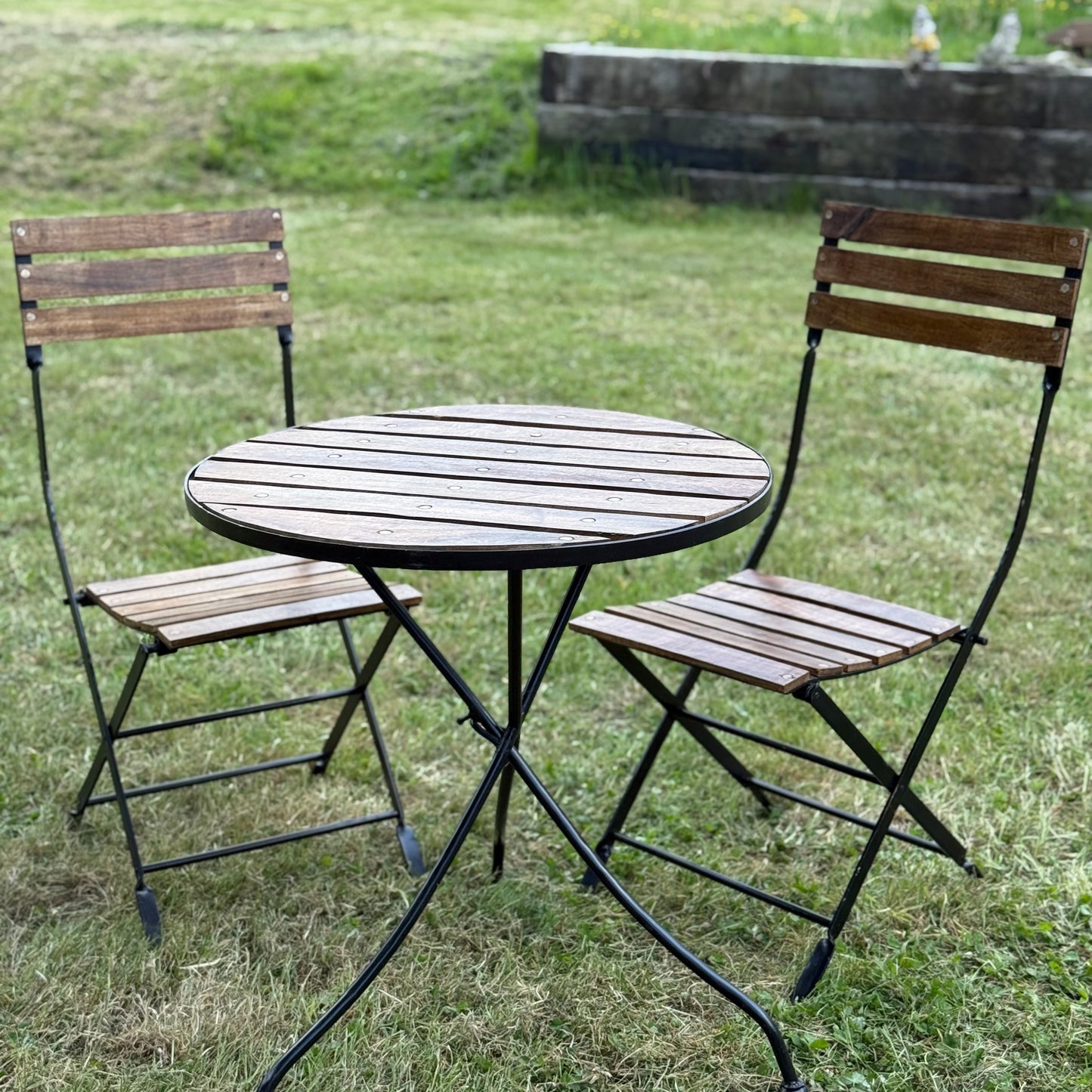 Mango And Iron Garden Table
