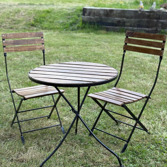 Mango And Iron Garden Chairs