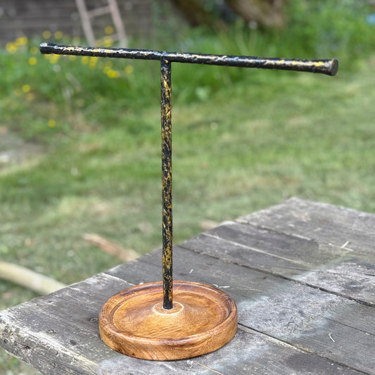Wood And Iron Jewellery Stand