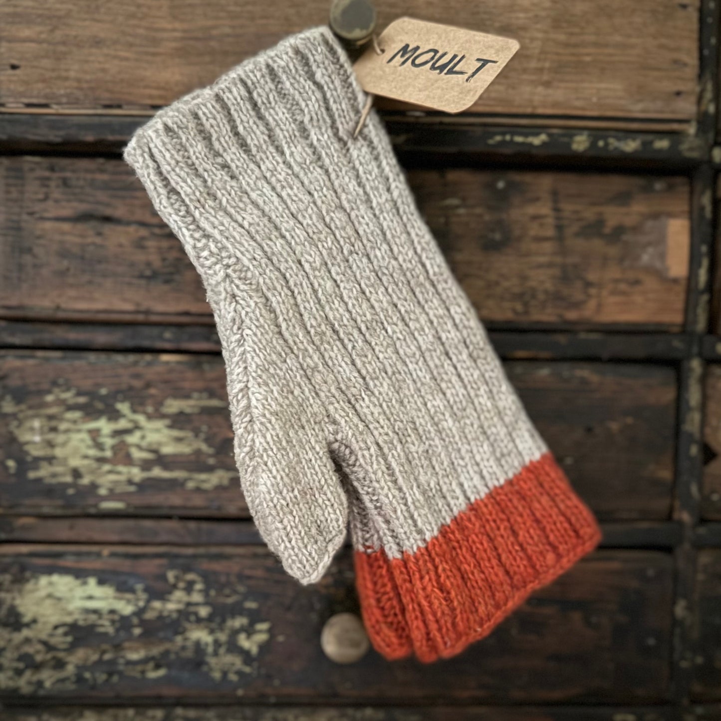 Ribbed Wool Rich Mitts